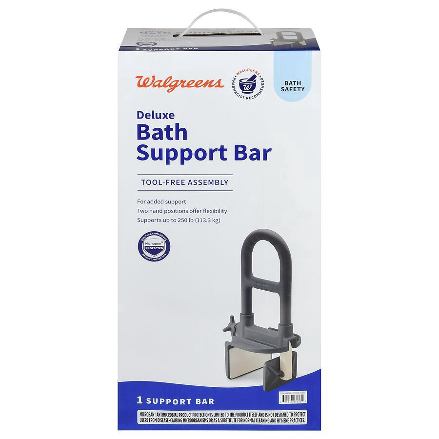 slide 1 of 5, Walgreens Deluxe Bathtub Support Bar, 1 ct