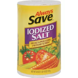 Always Save Al Save Iodized Salt