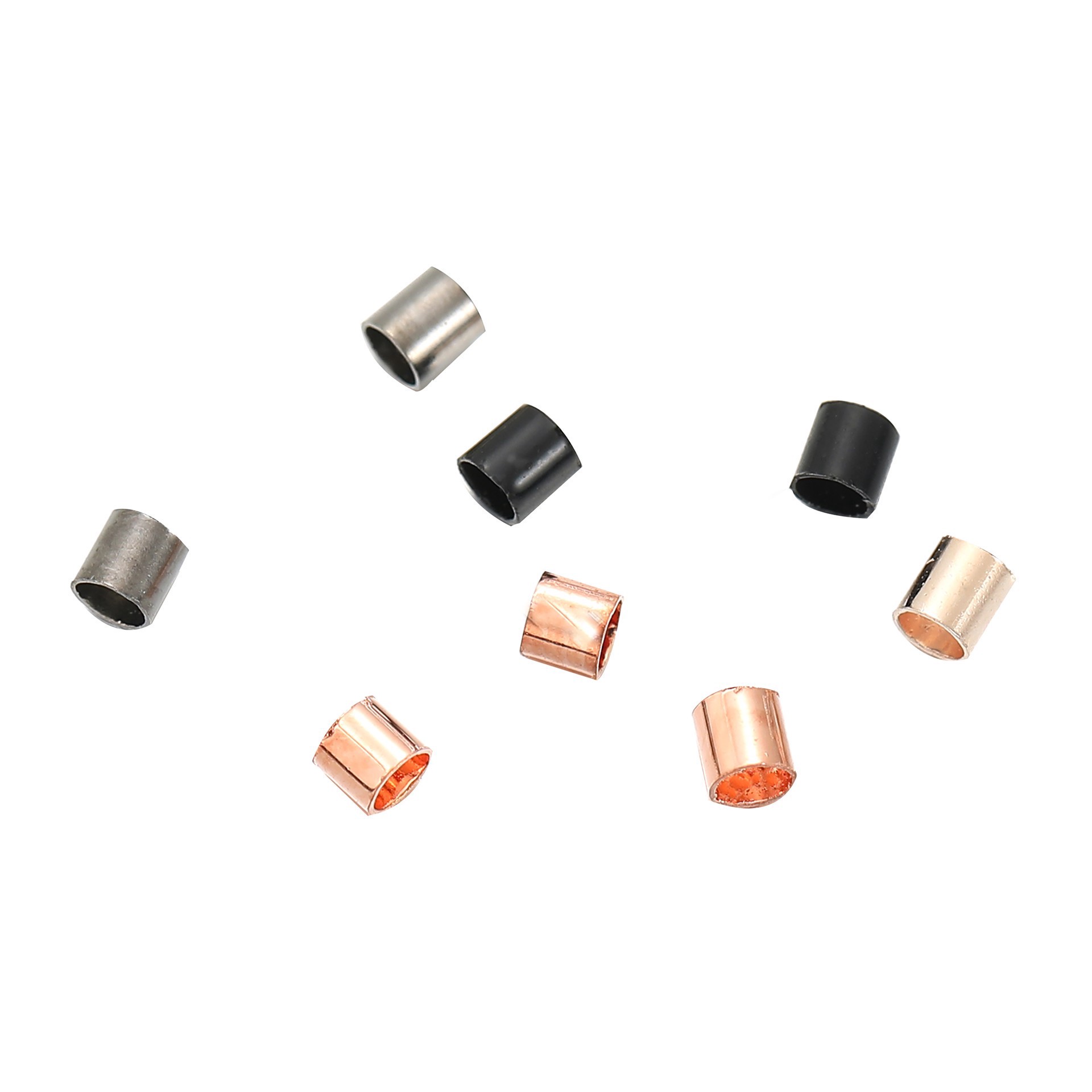 slide 2 of 3, 2mm Assorted Colors Metal Crimp Tubes, 600ct. By Bead Landing, 2mm