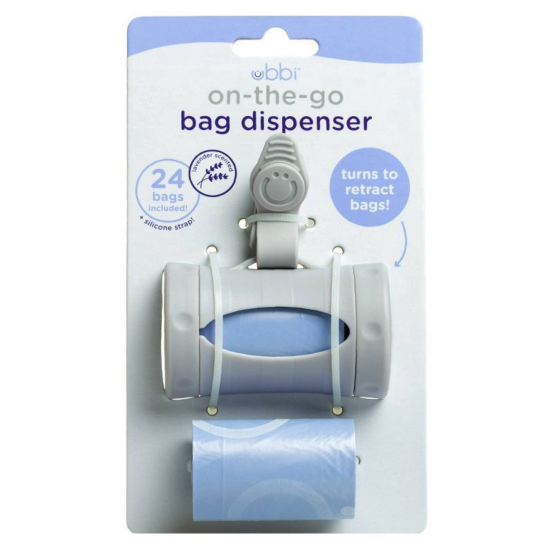 slide 5 of 5, Ubbi On The Go Bag Dispenser - Gray, 1 ct