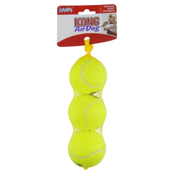 Kong Air Dog Tennis Ball Dog Toy With Squeaker Med 