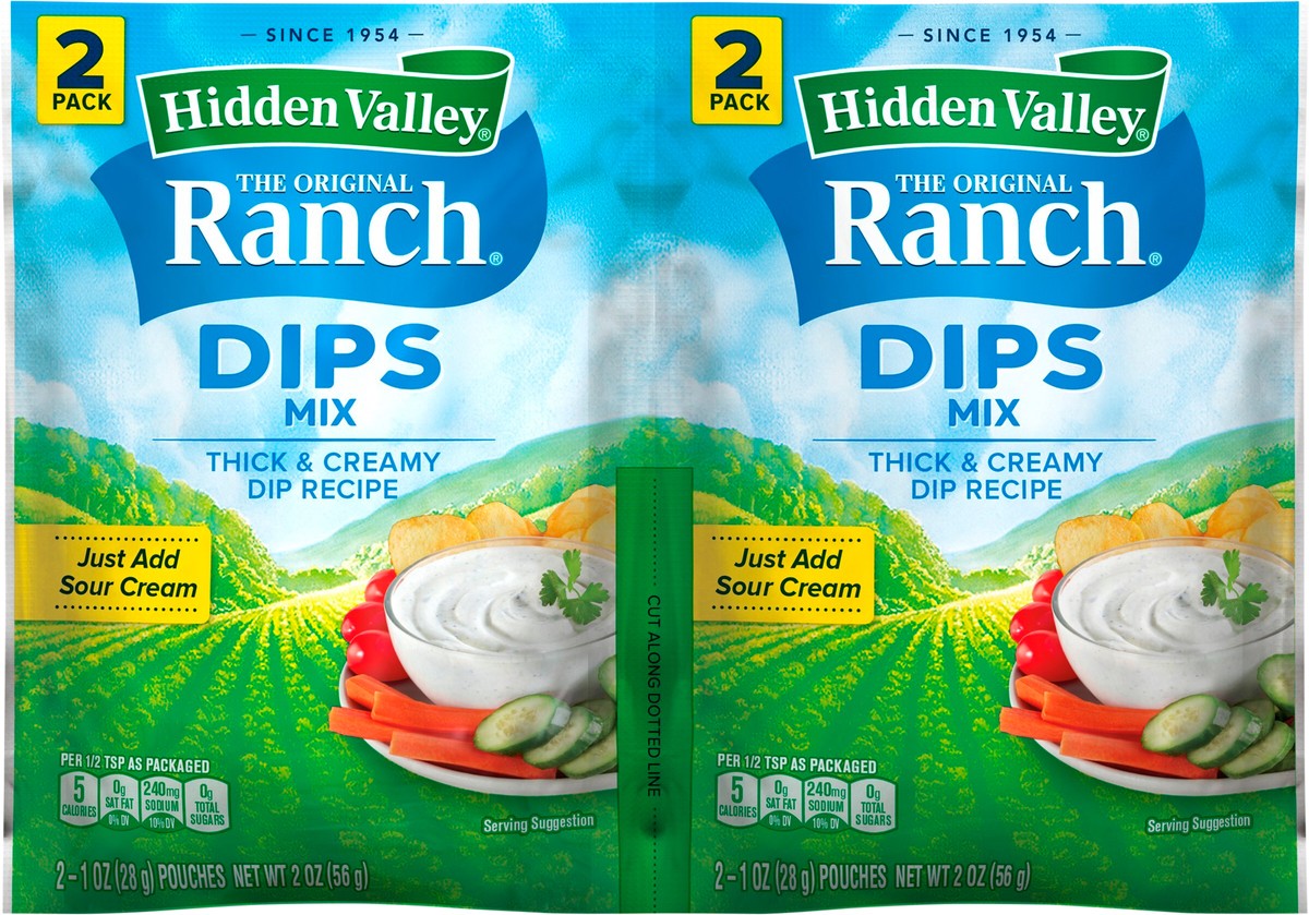 slide 3 of 7, Hidden Valley 2 Pack Ranch Dips Mix 2 ea, 2 ct