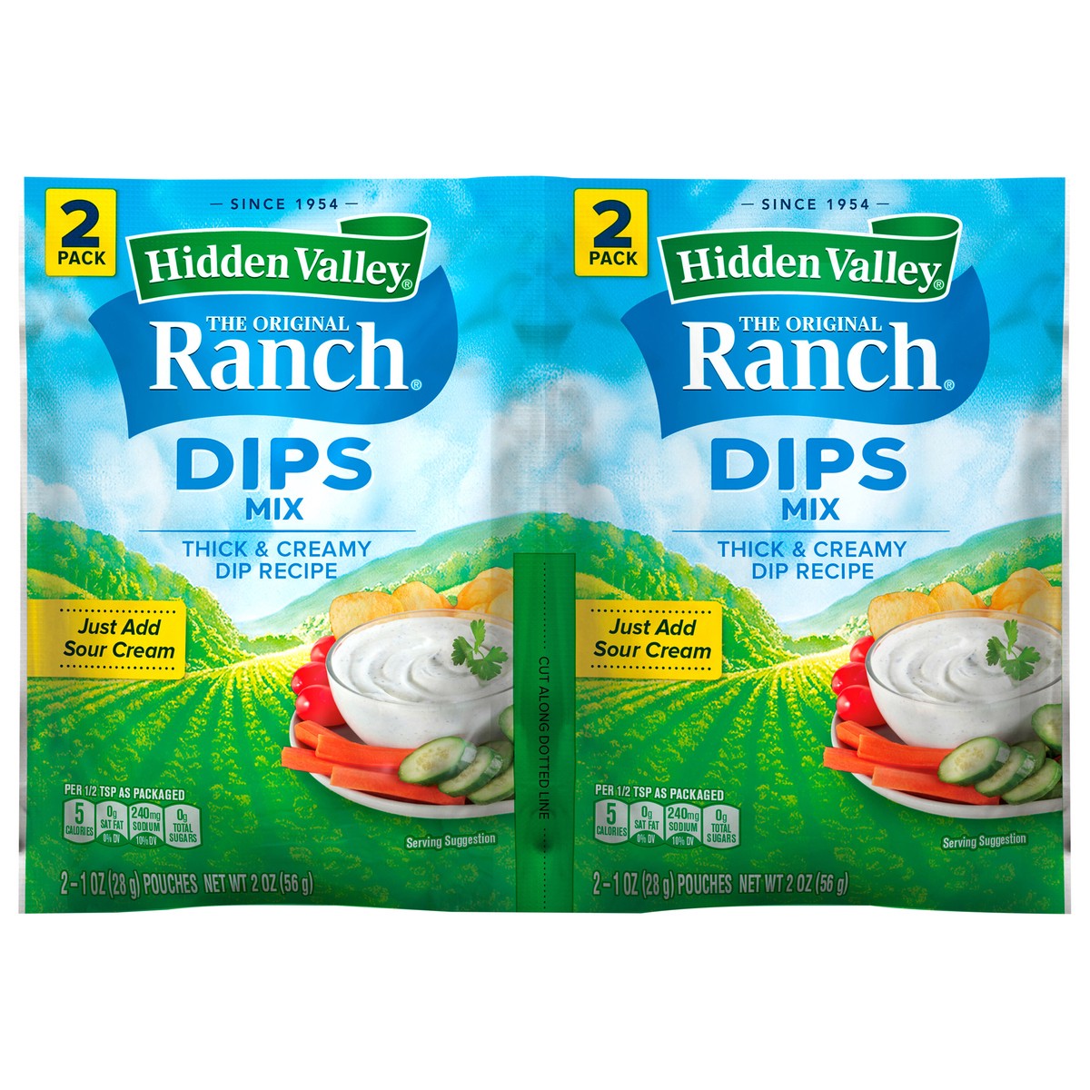 slide 1 of 7, Hidden Valley 2 Pack Ranch Dips Mix 2 ea, 2 ct