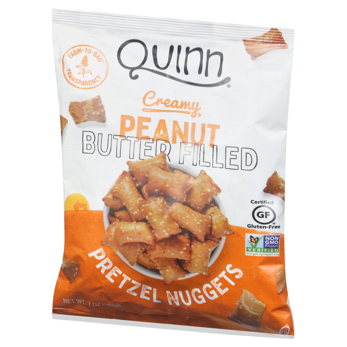 slide 12 of 12, Quinn Creamy Peanut Butter Filled Pretzel Nuggets, 7 oz
