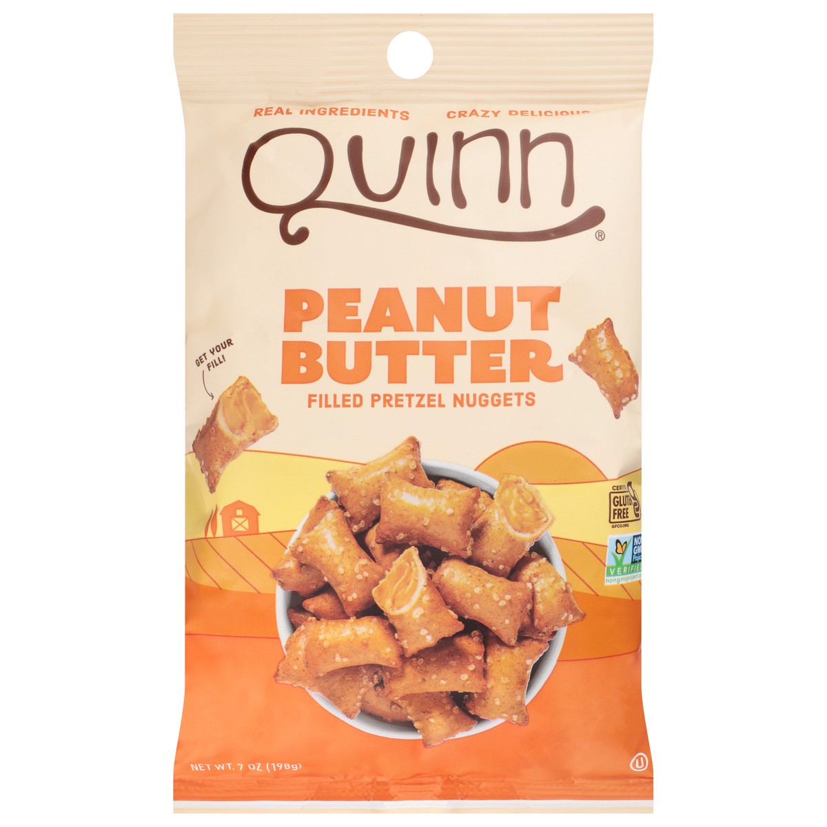 slide 1 of 12, Quinn Peanut Butter Filled Pretzel Nuggets 7 oz, 7 oz