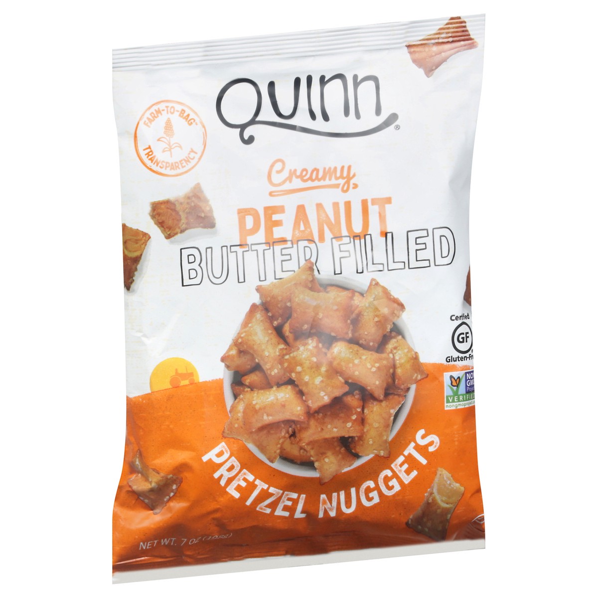 slide 11 of 12, Quinn Creamy Peanut Butter Filled Pretzel Nuggets, 7 oz