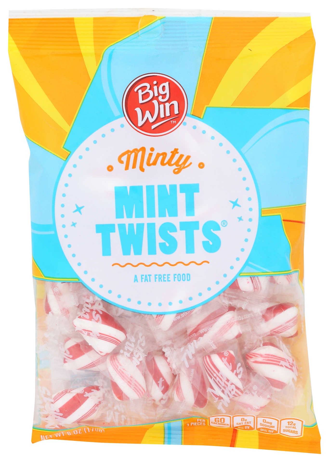slide 1 of 4, Big Win Mint Twists, 6 oz