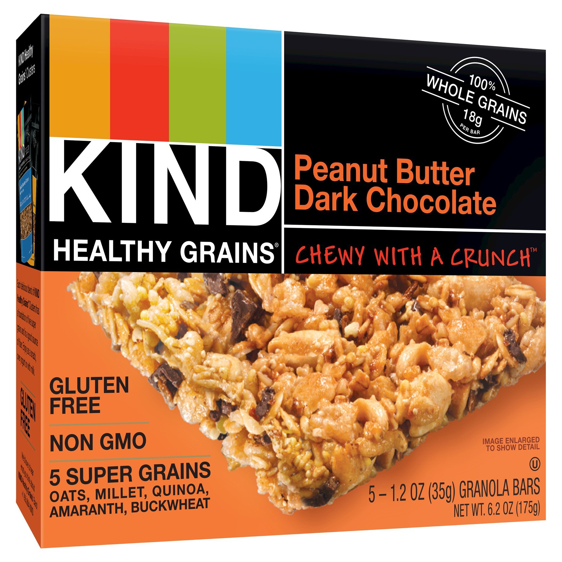 slide 1 of 3, KIND Peanut Butter Dark Chocolate Gluten Free Granola Bars, 5 ct