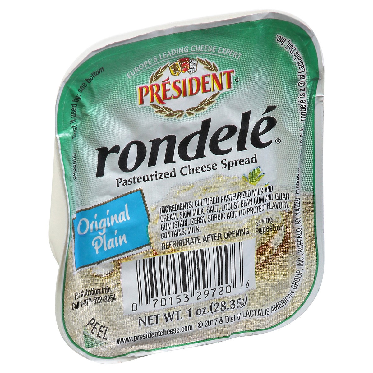 slide 4 of 11, Président Rondele Original Plain Cheese Spread 1 oz, 1 oz