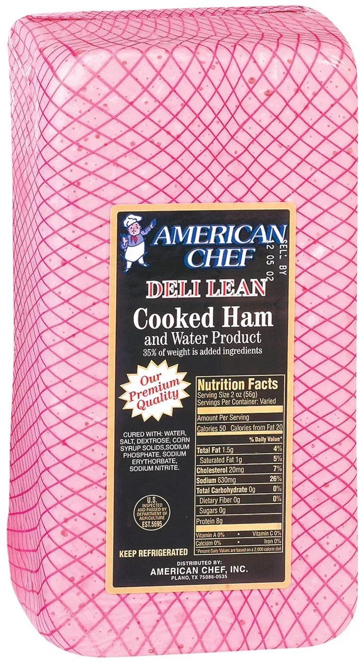 slide 1 of 1, American Chef Lean Cooked Ham, Sliced, per lb