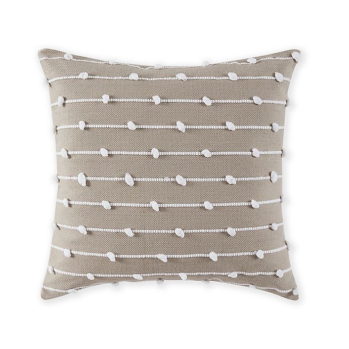 slide 1 of 1, Bridge Street Parker Square Throw Pillow - Taupe, 1 ct