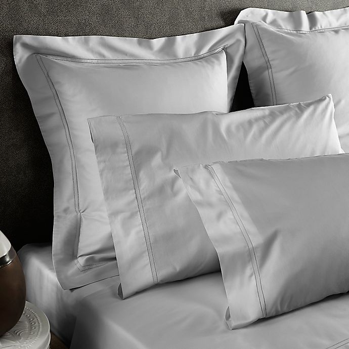 slide 1 of 2, Frette At Home Tiber King Pillowcase - Pearl Grey, 1 ct