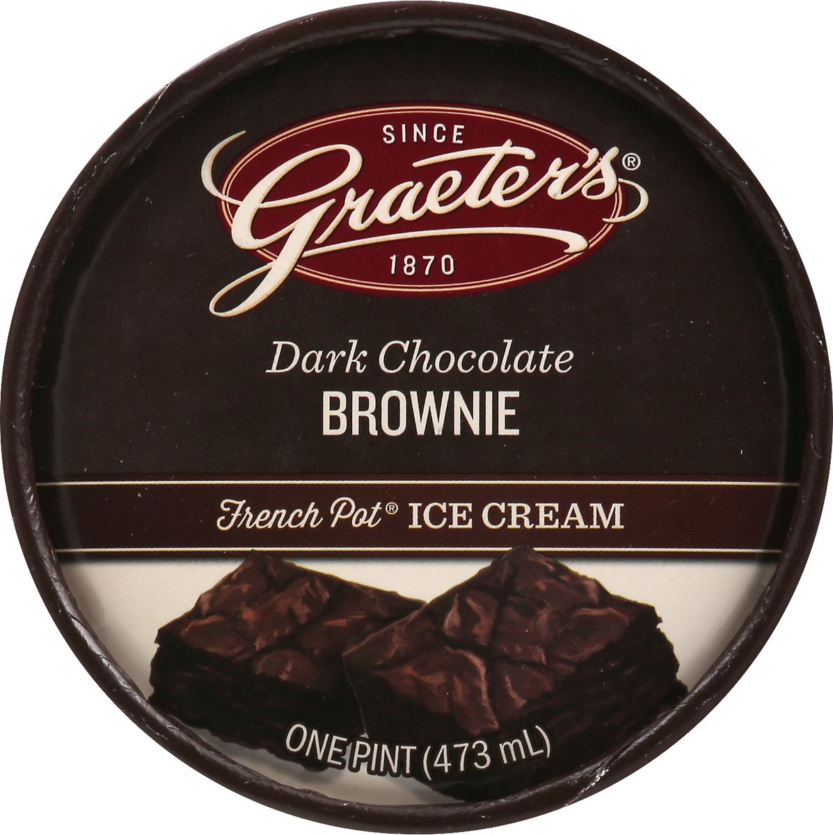 slide 3 of 11, Graeter's French Pot Dark Chocolate Brownie Ice Cream 1 pt, 1 pint