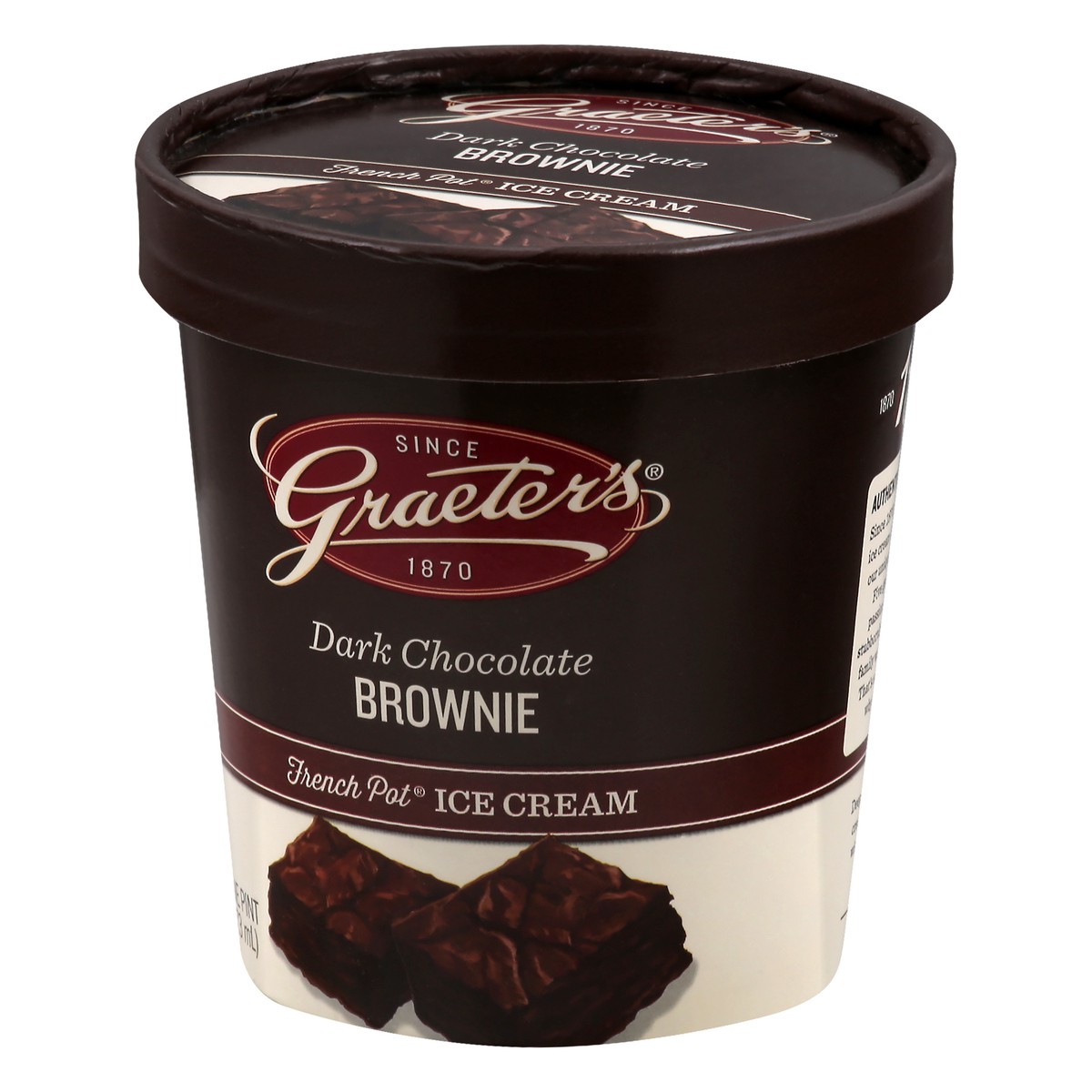 slide 7 of 11, Graeter's French Pot Dark Chocolate Brownie Ice Cream 1 pt, 1 pint