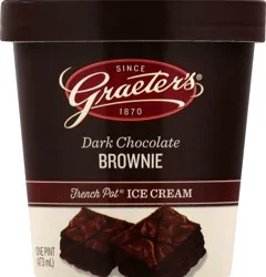 Graeter's French Pot Dark Chocolate Brownie Ice Cream 1 pt
