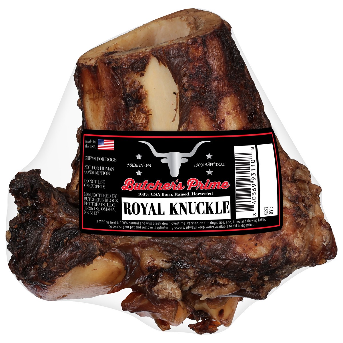 slide 3 of 4, Butcher's Prime Royal Knuckle Chews for Dogs 1 Each, 1 ct