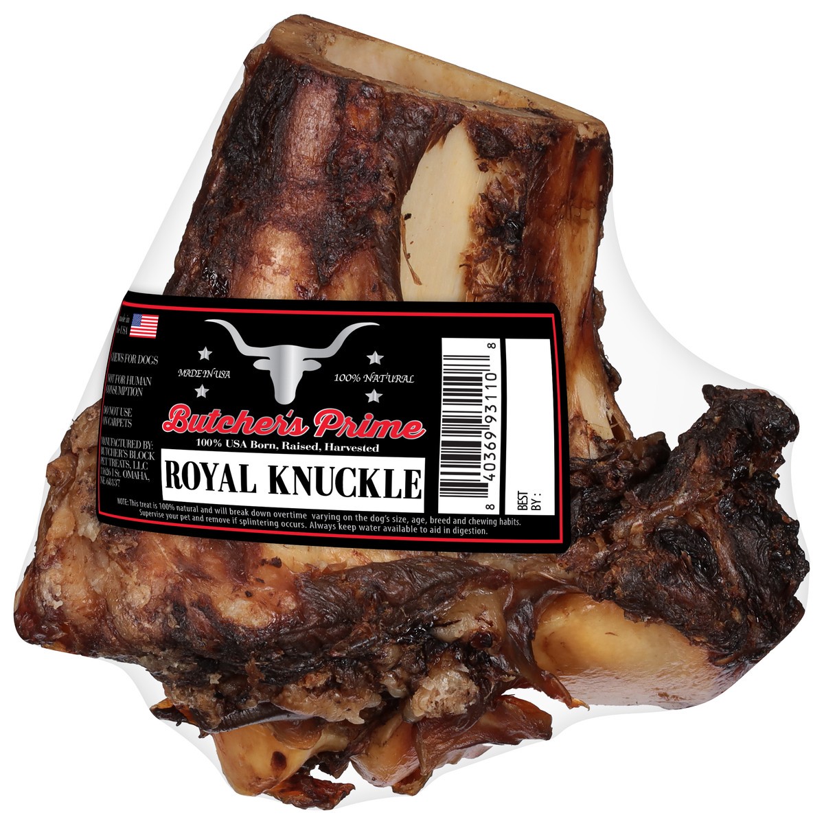 slide 4 of 4, Butcher's Prime Royal Knuckle Chews for Dogs 1 Each, 1 ct