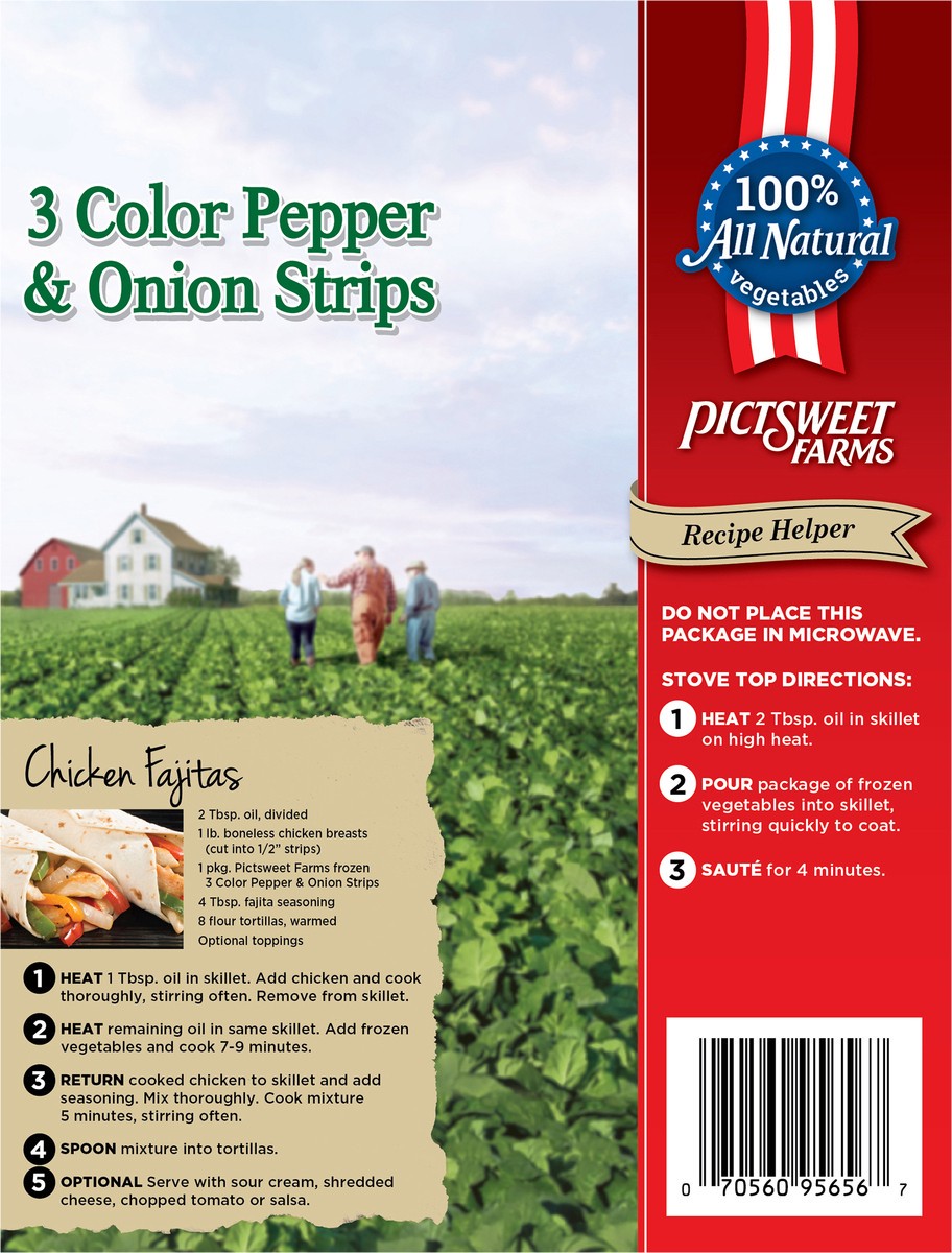 slide 2 of 3, PictSweet 3 Color Pepper & Onion Strips, 16 oz