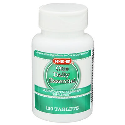 slide 1 of 1, H-E-B Daily Essential Tablets, 130 ct