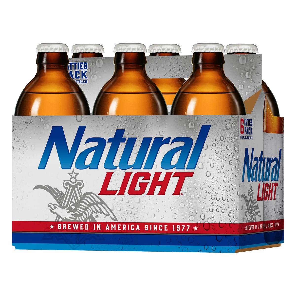 slide 3 of 8, Natural Light 6 Fatties Pack Beer 6 ea, 6 ct; 12 fl oz