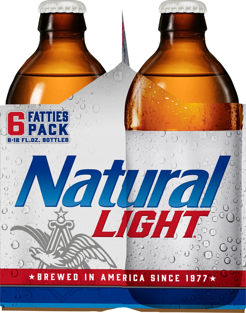 slide 8 of 8, Natural Light 6 Fatties Pack Beer 6 ea, 6 ct; 12 fl oz