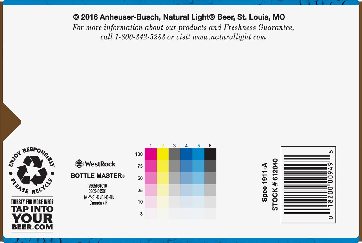 slide 4 of 8, Natural Light 6 Fatties Pack Beer 6 ea, 6 ct; 12 fl oz