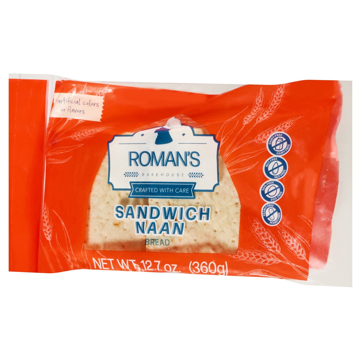 slide 13 of 13, Roman's Bakehouse Sandwich Naan Bread 12.7 oz, 12.7 oz