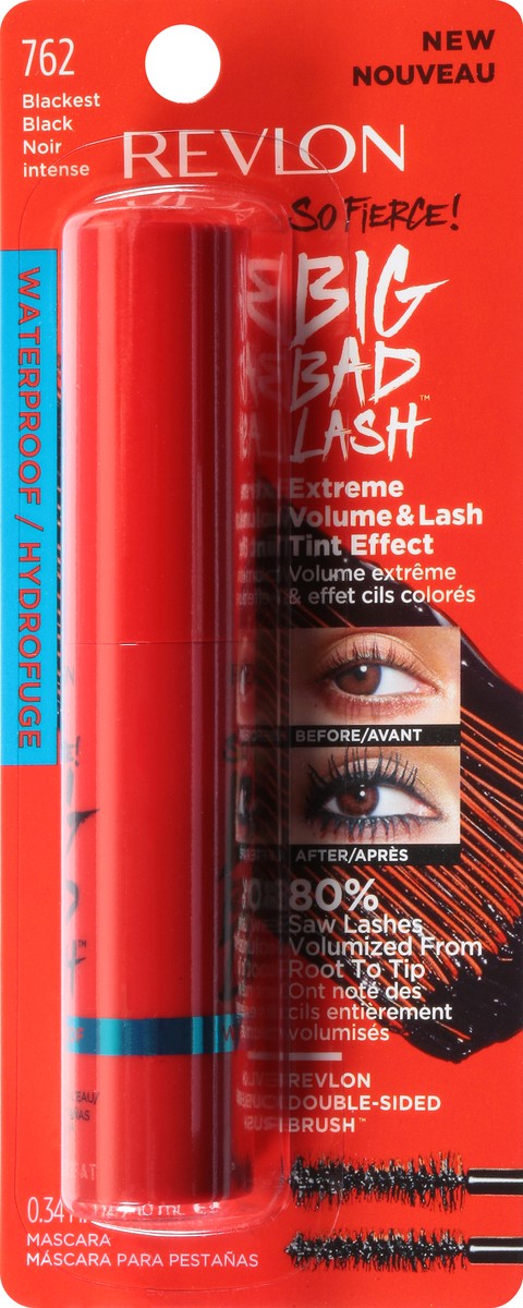 slide 3 of 9, Revlon So Fierce Big Bad Lash Blackest Black 762 Waterproof Mascara 0.34 oz, 0.34 oz