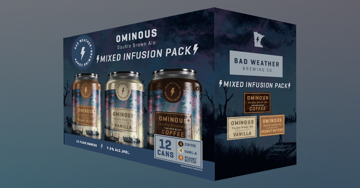 slide 1 of 1, Bad Weather Brewing Bad Weather Ominous Variety, 12 ct; 12 oz