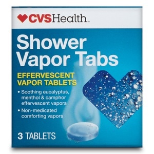 slide 1 of 1, CVS Health Shower Reliever Effervescent Vapor Tablets, 3 ct