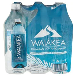 Waiākea Hawaiian Volcanic Water 6 - 33.8 fl oz Bottles