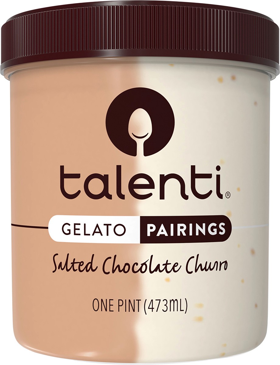 slide 1 of 4, Talenti Salted Chocolate Churro Gelato Pairings 1 pt, 16 oz
