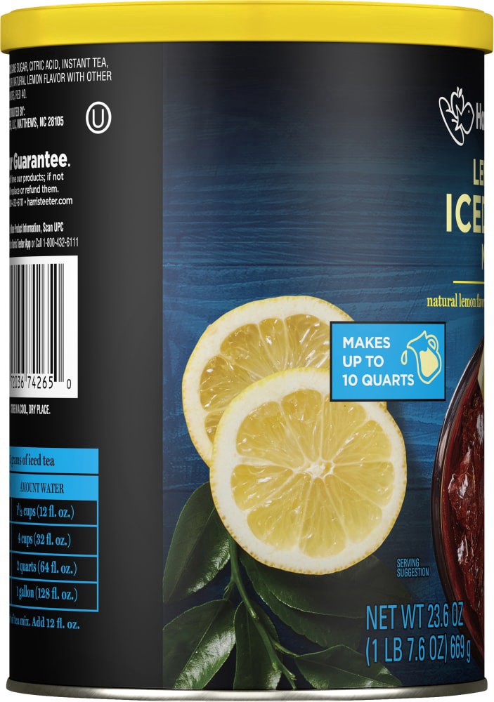 slide 3 of 4, Harris Teeter® Lemon Iced Tea Mix, 23.6 oz