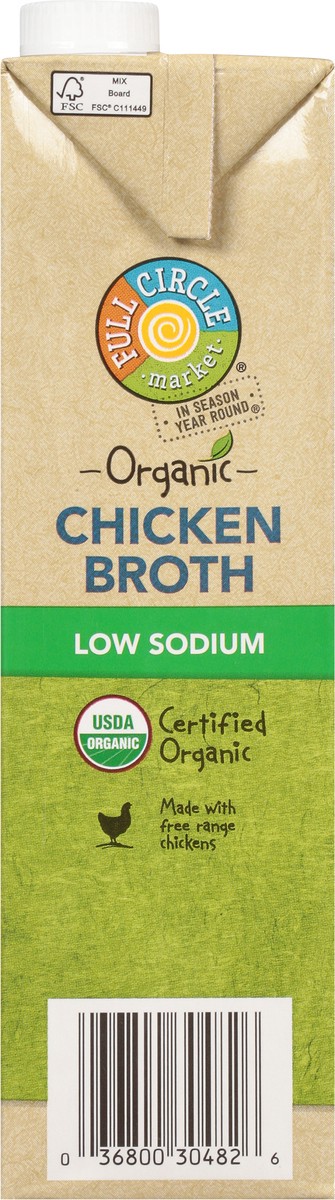 slide 5 of 9, Full Circle Market Organic Low Sodium Chicken Broth 32 oz, 32 oz