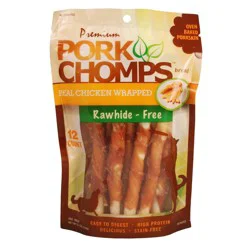 Pork Chomps Rawhide-Free Premium Dog Treat 12 ea