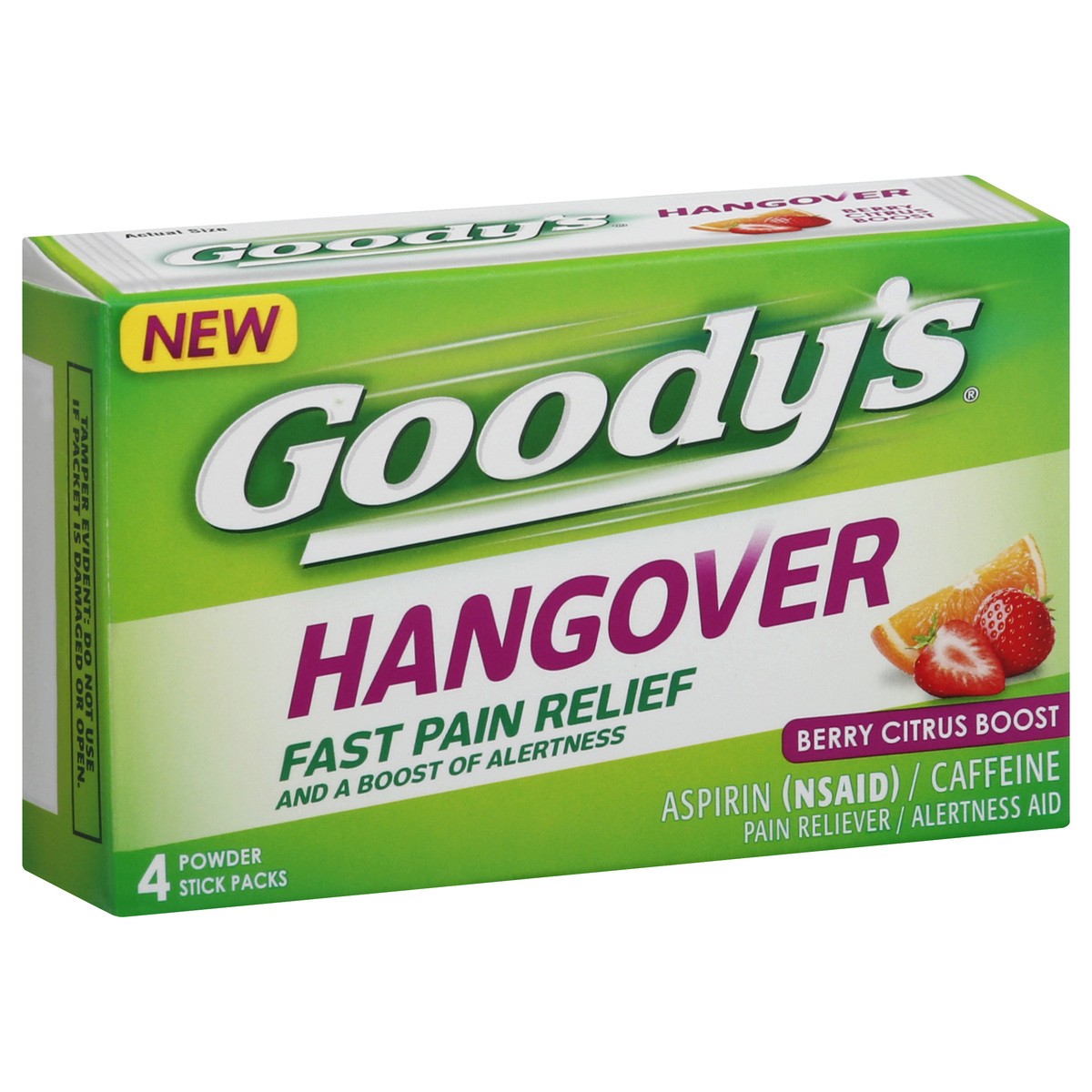 slide 2 of 9, Goody's Powder Stick Packs Berry Citrus Boost Hangover 4 ea, 4 ct