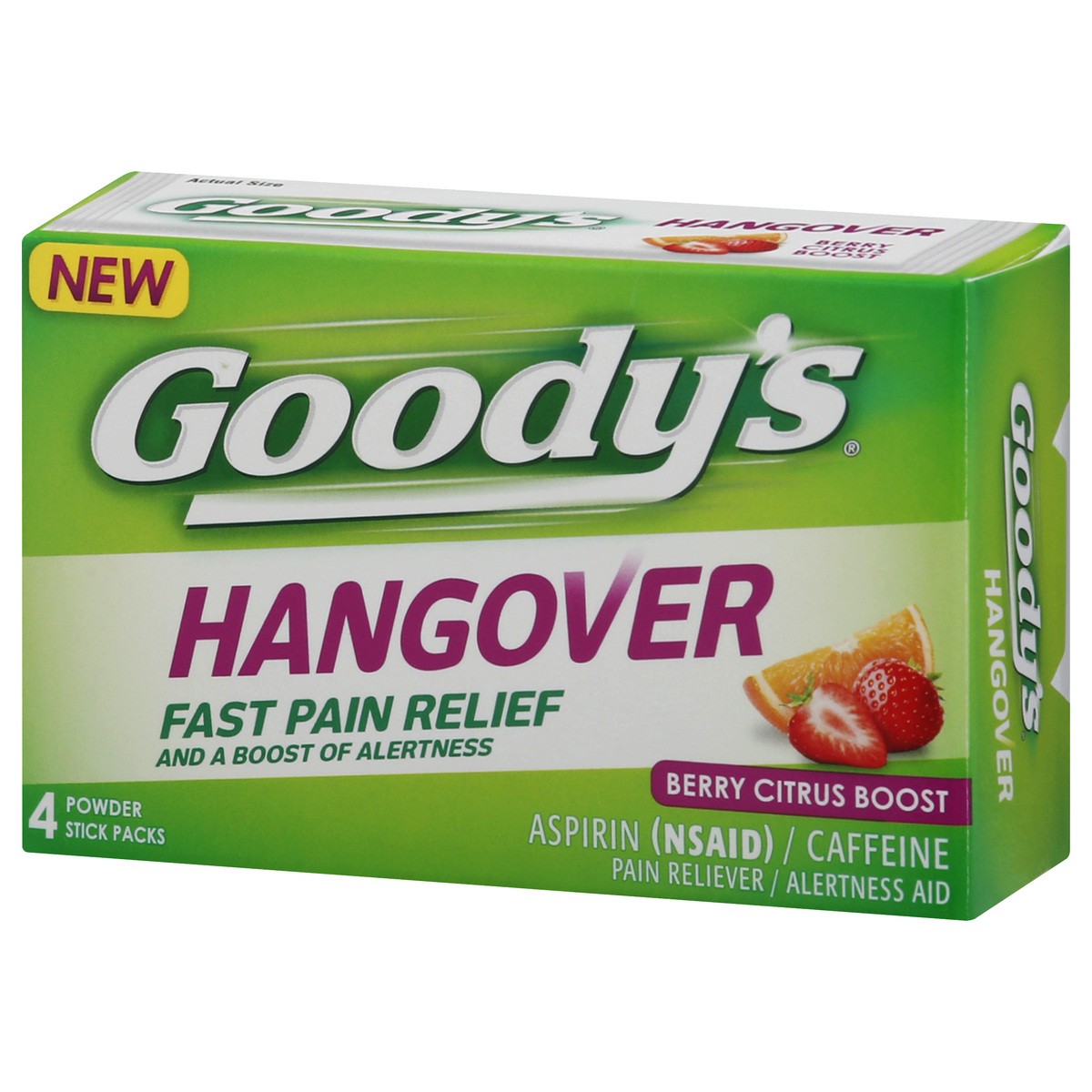 slide 3 of 9, Goody's Powder Stick Packs Berry Citrus Boost Hangover 4 ea, 4 ct