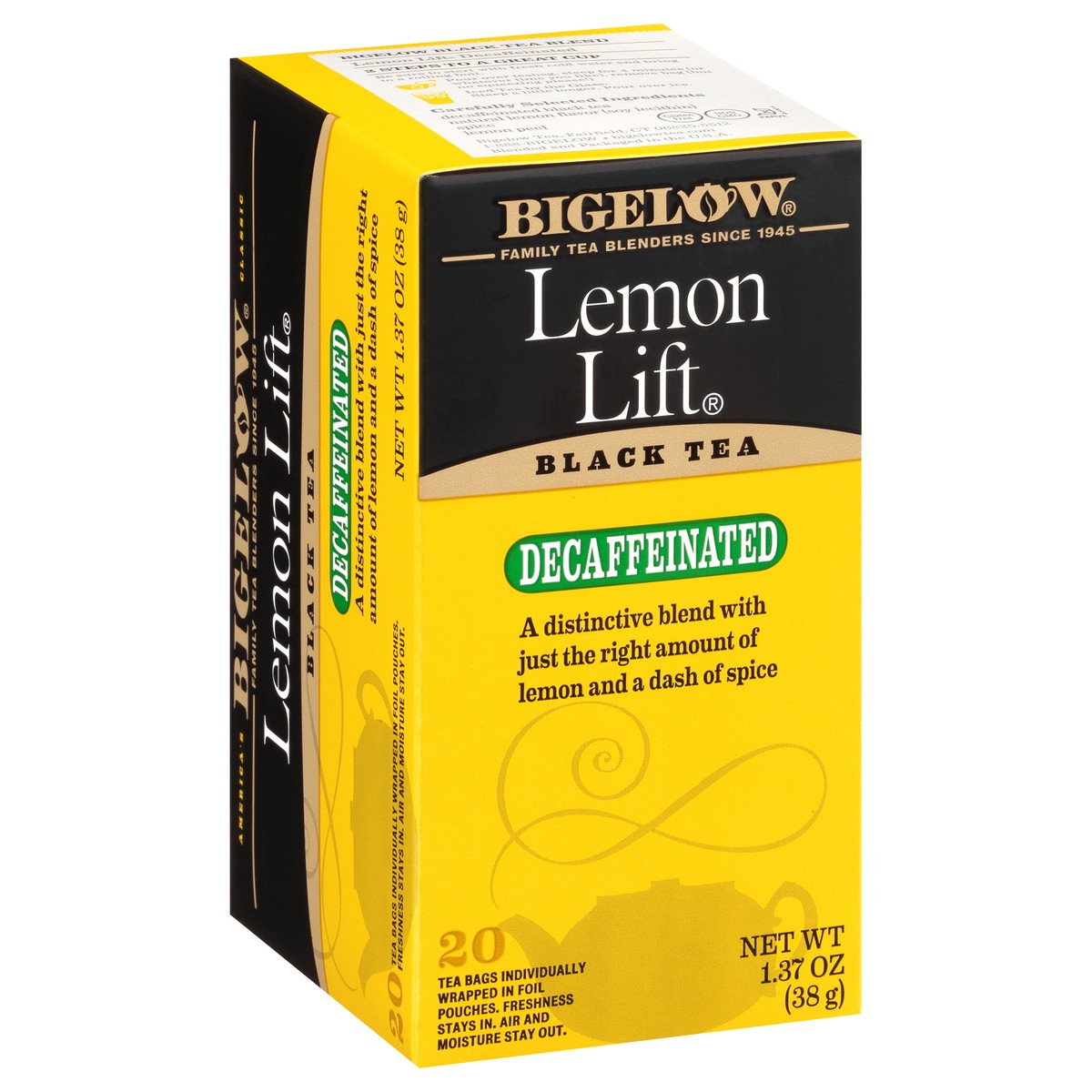 slide 2 of 9, Bigelow Decaf Lemon Lift, 20 ct