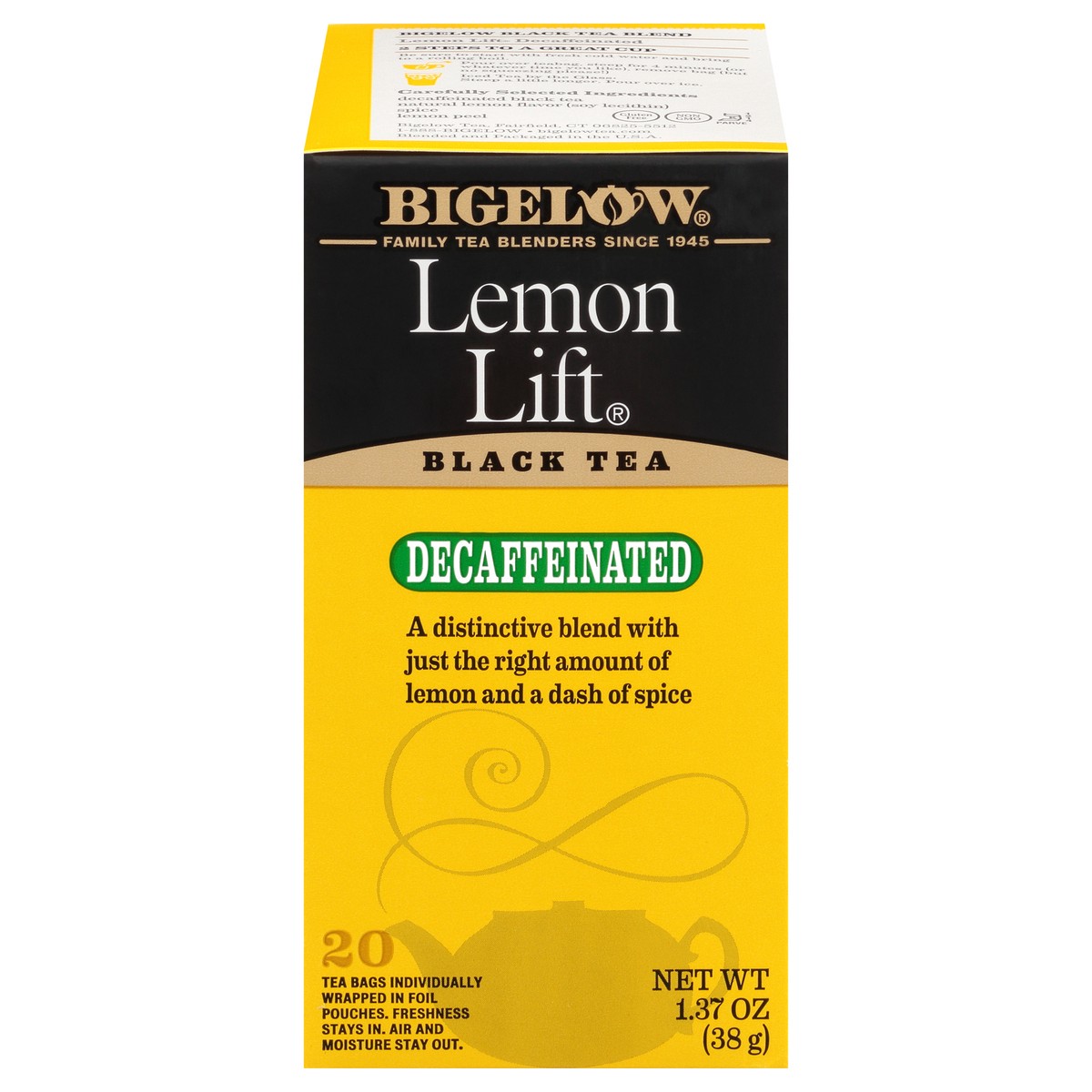 slide 1 of 9, Bigelow Decaf Lemon Lift, 20 ct