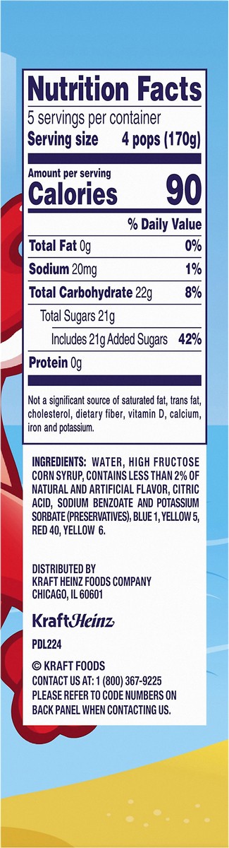 slide 3 of 9, Kool-Aid Tropical Punch, Blue Raspberry, Orange, Kiwi Strawberry, Cherry & Grape Freeze Pops Variety Pack, 20 ct Box, 1.5 oz Pops, 20 ct