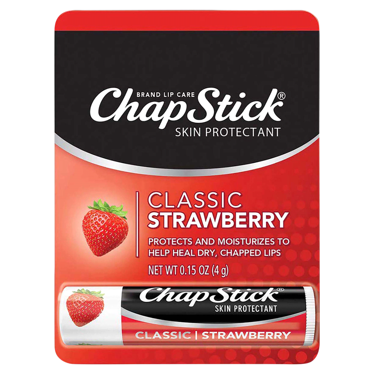 slide 1 of 5, ChapStick Classic Strawberry Lip Balm Tubes - 0.15 Oz (Pack of 12), 0.15 oz