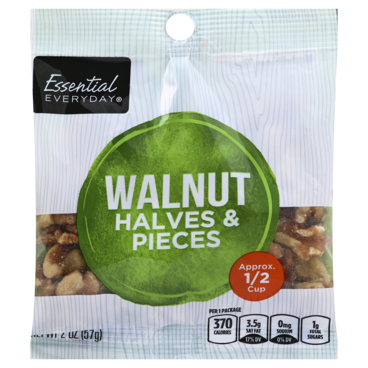 slide 1 of 1, Essential Everyday Ee Walnut Halves &Pieces, 2 oz