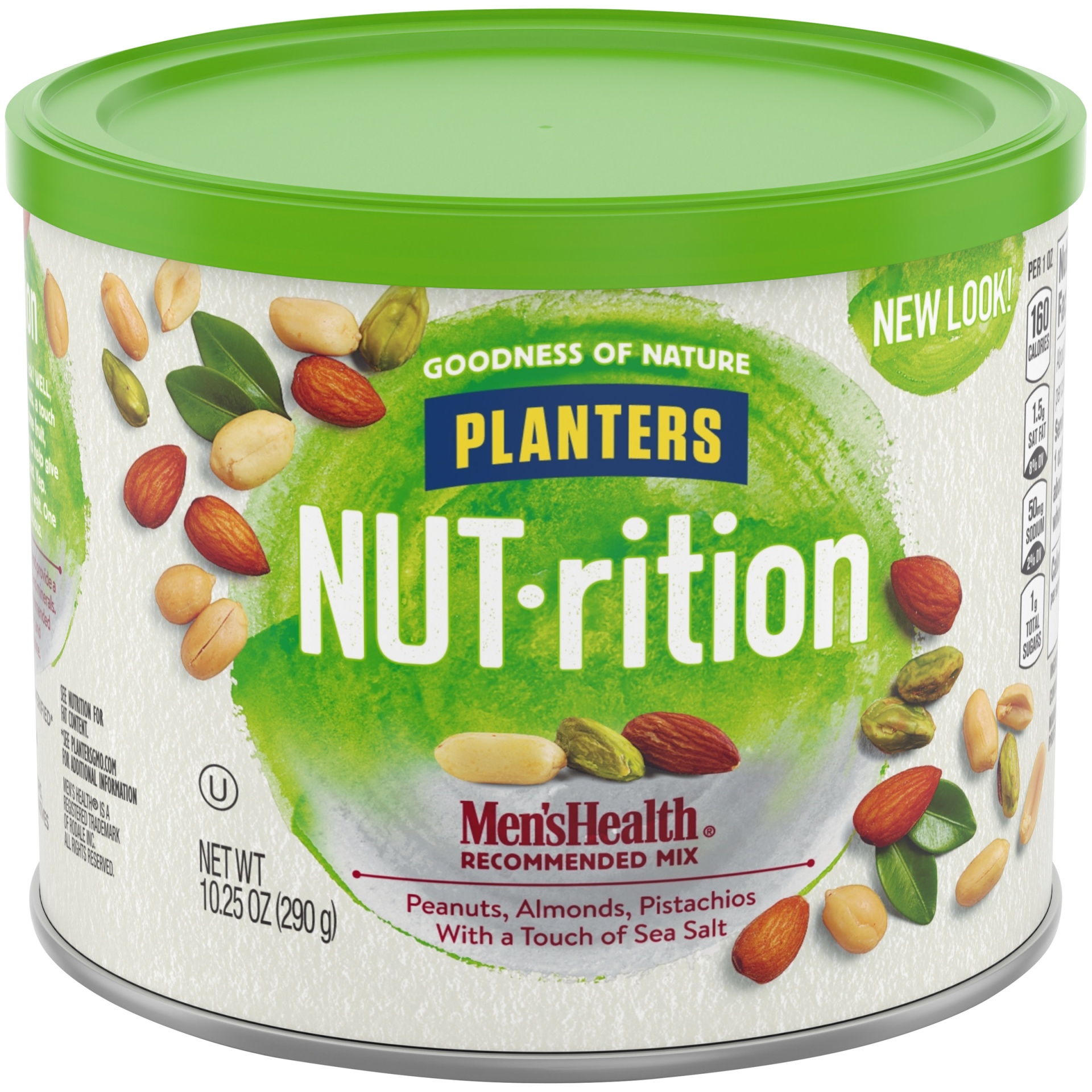 slide 1 of 2, NUT-rition Men's Health Recommended Nut Mix with Peanuts, Almonds, Pistachios & Sea Salt, 10.25 oz