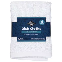 First Street Dish Cloth White