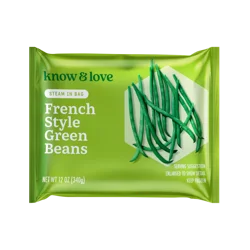 know & love Steam In Bag French Green Bean 12 Ounces