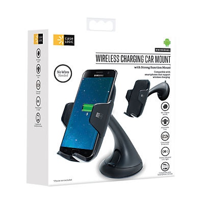 slide 1 of 1, Case Logic 1 Amp Charging Stand Wireless Car Mount Black, 1 ct