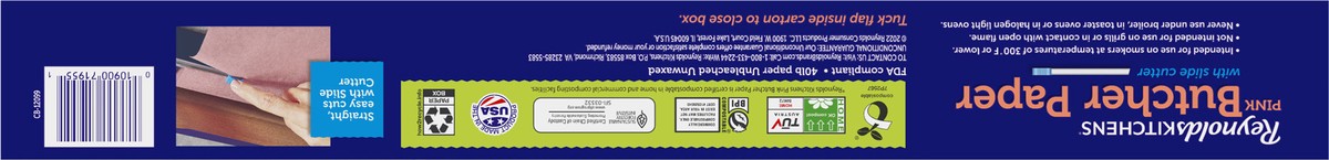 slide 5 of 9, Reynolds Kitchens Pink 75 Sq Ft Butcher Paper with Slide Cutter 1 Each, 0.94 lb