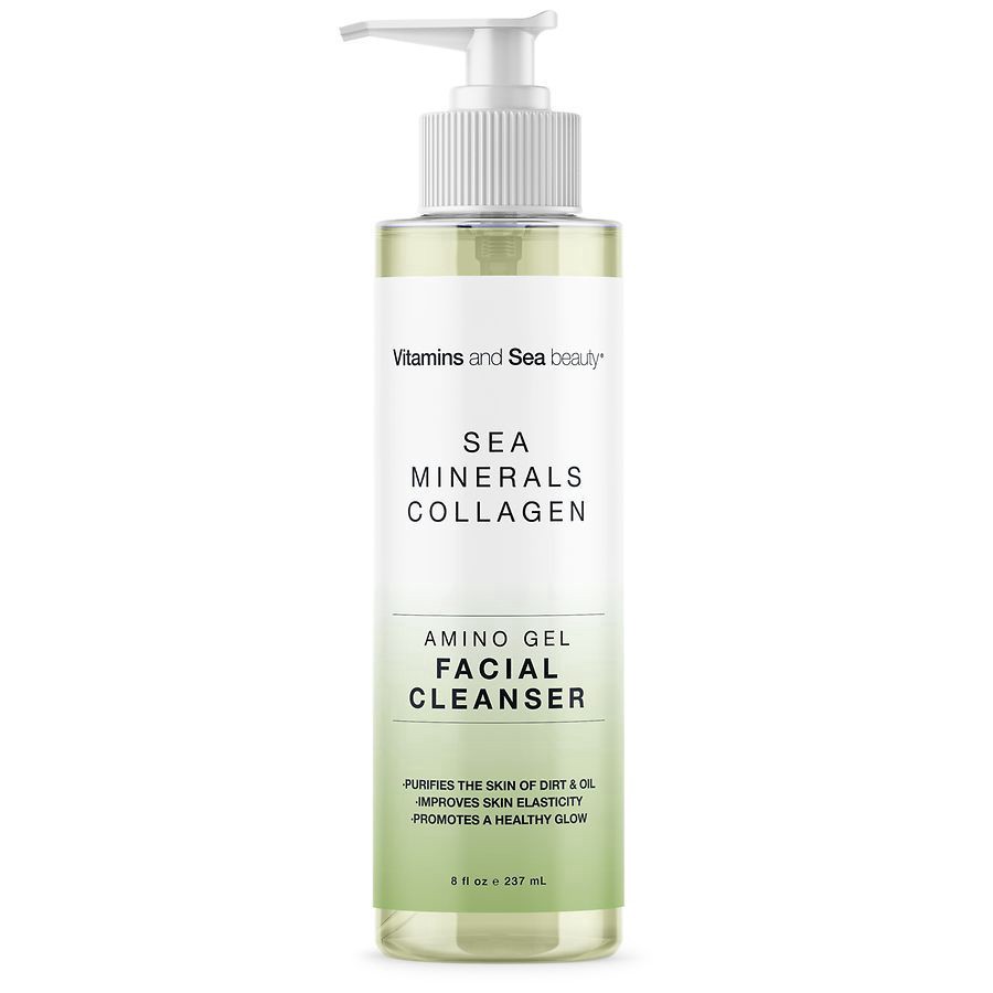 slide 1 of 1, Vitamins and Sea Beauty Sea Minerals Collagen Amino Gel Facial Cleanser 8 fl oz, 8 fl oz