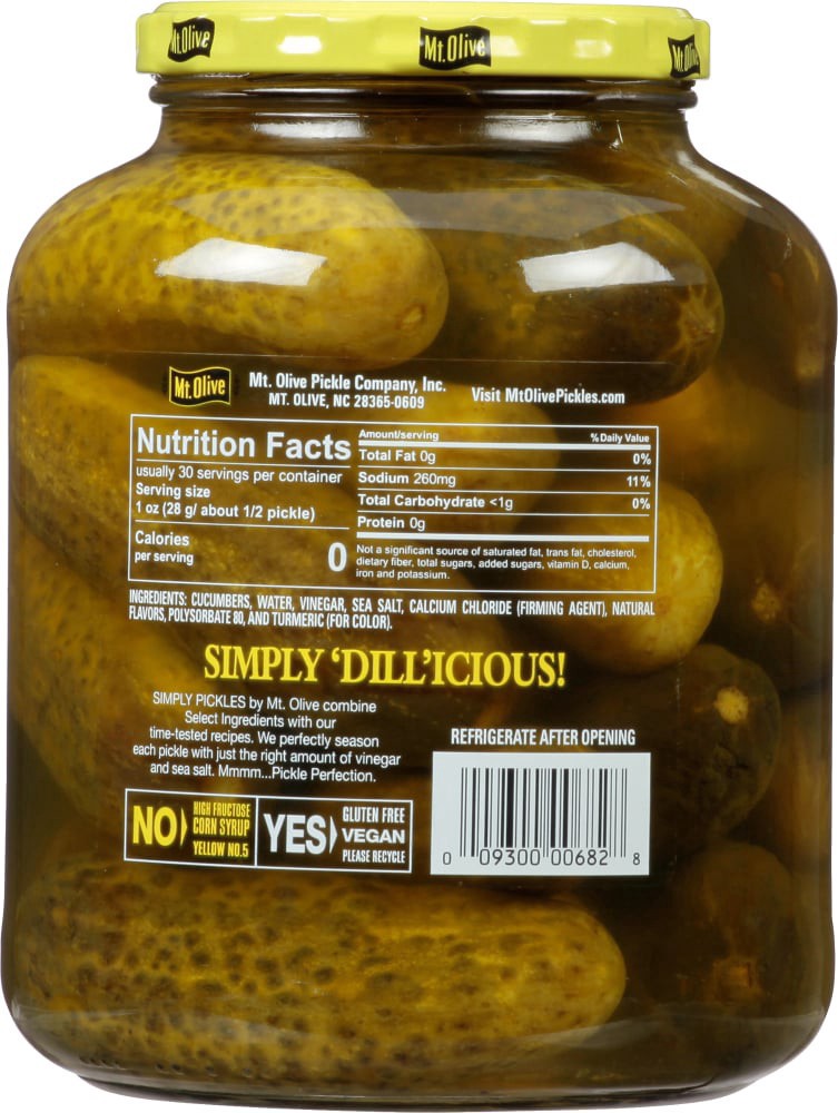 slide 2 of 2, Mt Olive Kosher Dills Ss, 46 oz