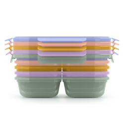 Ello Snap and Nest 10 Piece Snack Set Cactus Bloom